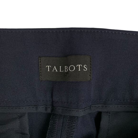 New Talbots Chatham Crop Pants Dark Navy Blue Stretch Women's 10 - Picture 9 of 10